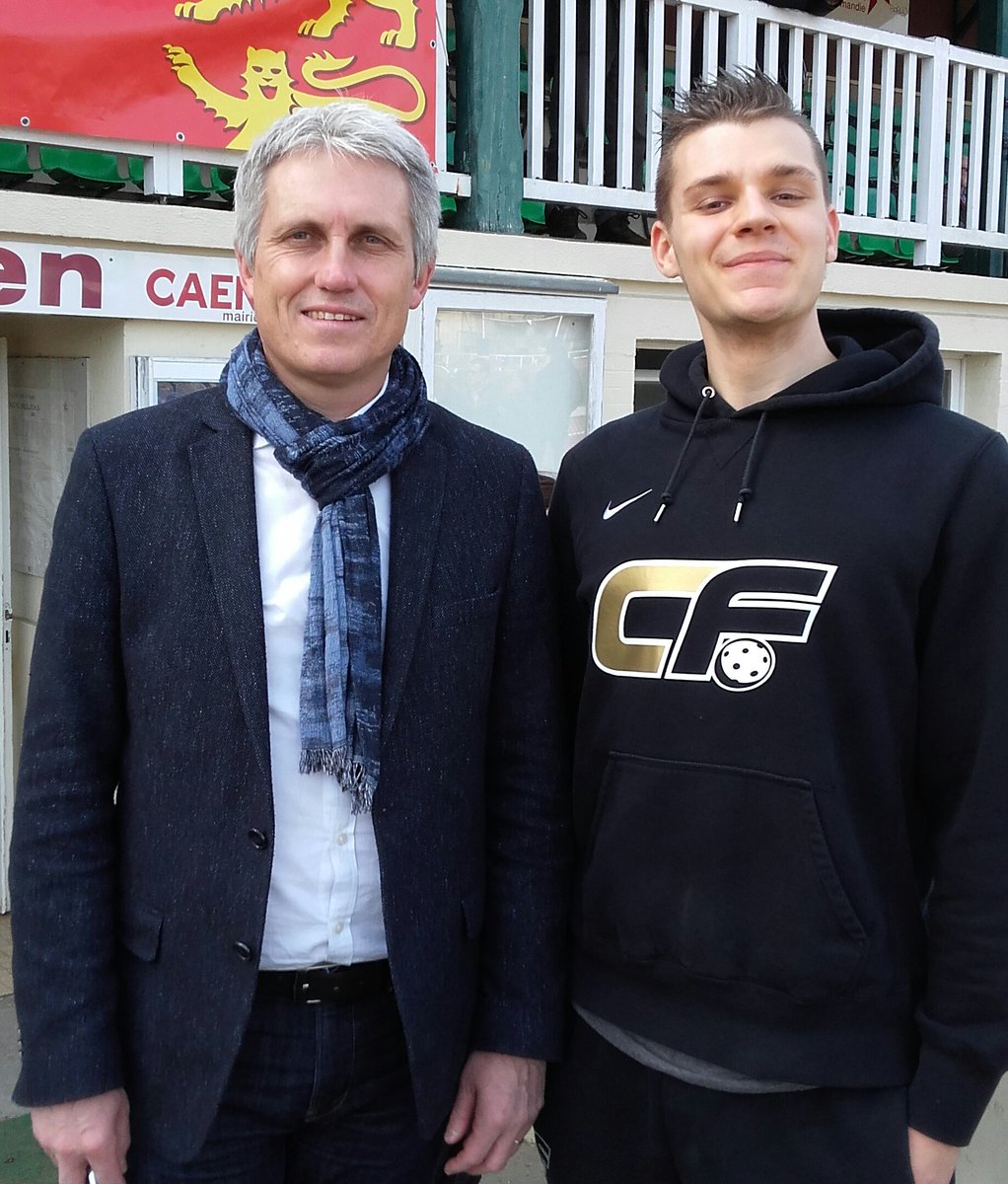 Soutien de prestige en la personne de <a href="/joelbruneau/">Joël Bruneau</a> maire de #Caen 👌 #Floorball #PlayOff