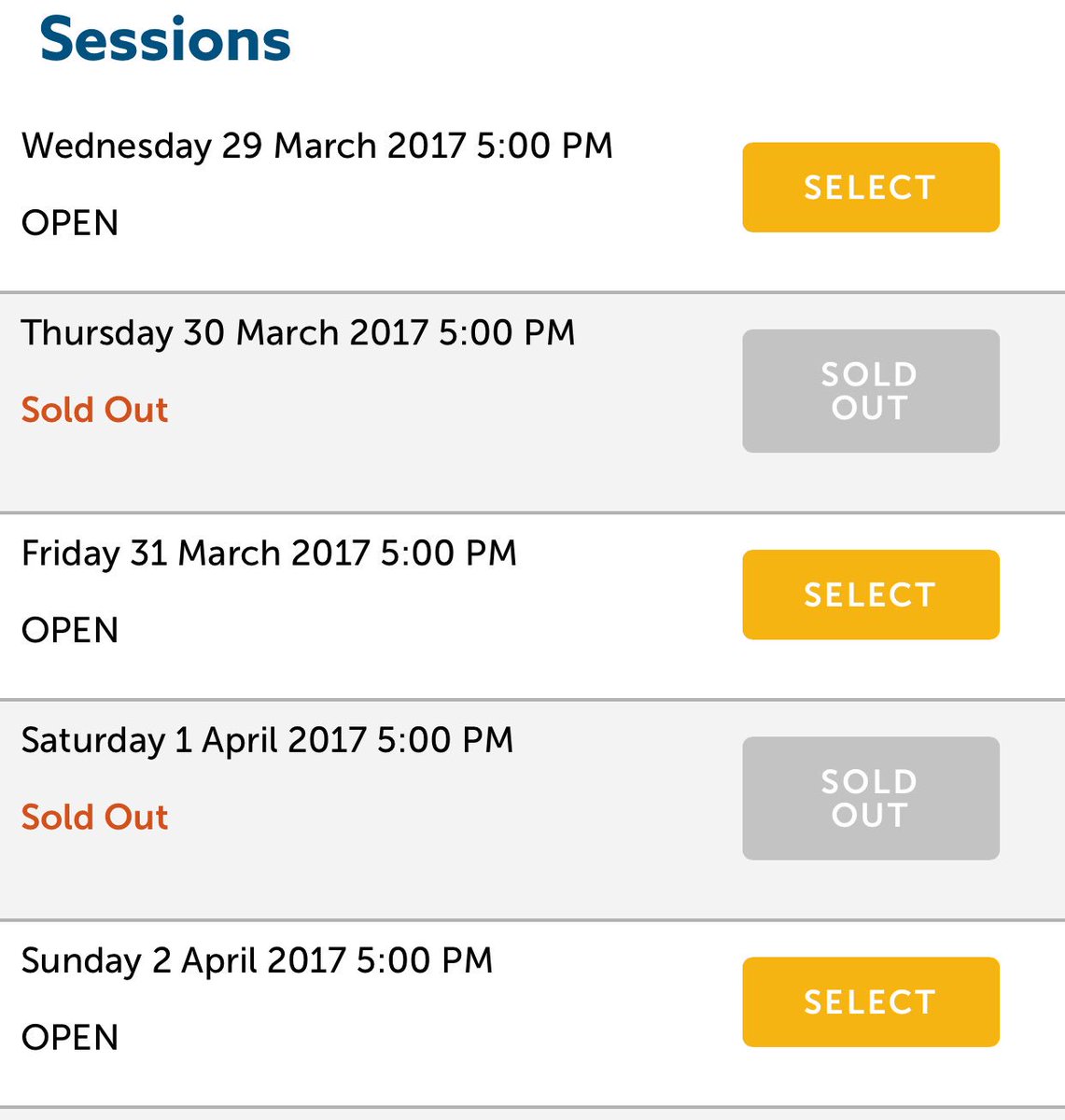 If you're looking to see 5 For 5 At 5 this week, you better book fast! #micf

trybooking.com/book/event?eid…
