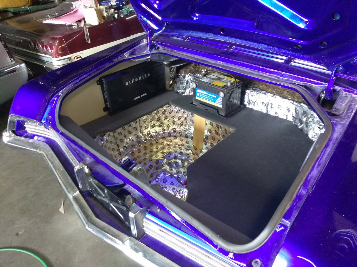 UNSTOPPABLEMAX's tweet photo. #customtrunks hooking up the trunk on this 67 https://t.co/4pGa34gfMa