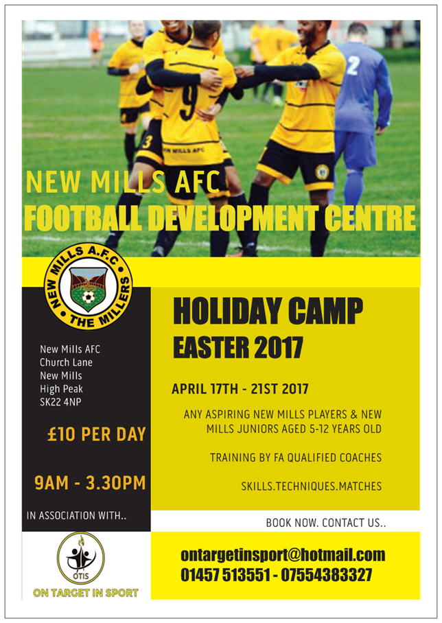 TweedieD's tweet photo. @newmillsafc @NewMillsJnrsFC New Mills AFC will be starting its Football Development Centre this school holiday!! Come join us!! #millers https://t.co/iqoG3uy9XR