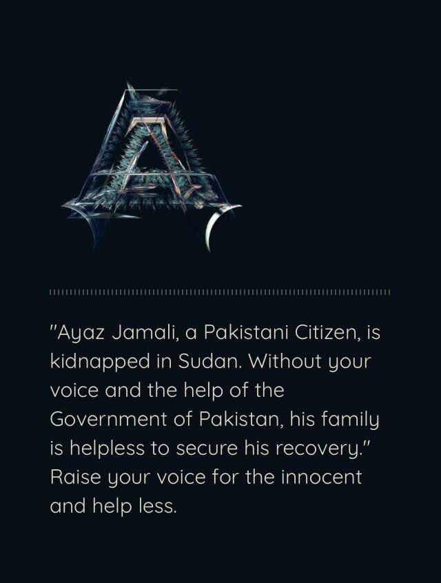 ShoukatZardari's tweet photo. For #SaferecoveryofAyazJamali from South Sudan https://t.co/99lSaJ3xKu