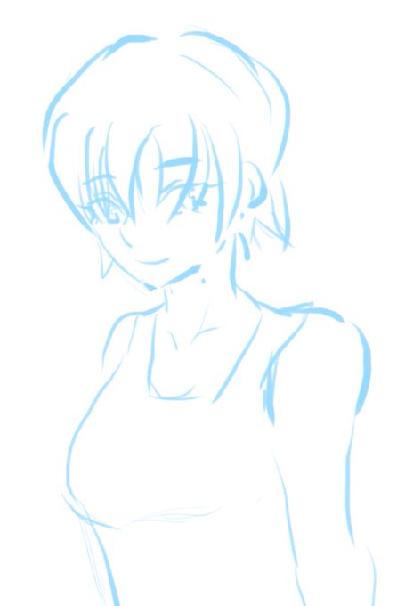 体験版クリスタで初心者講座通り描いてみた。
(線画の方が上手い件) 