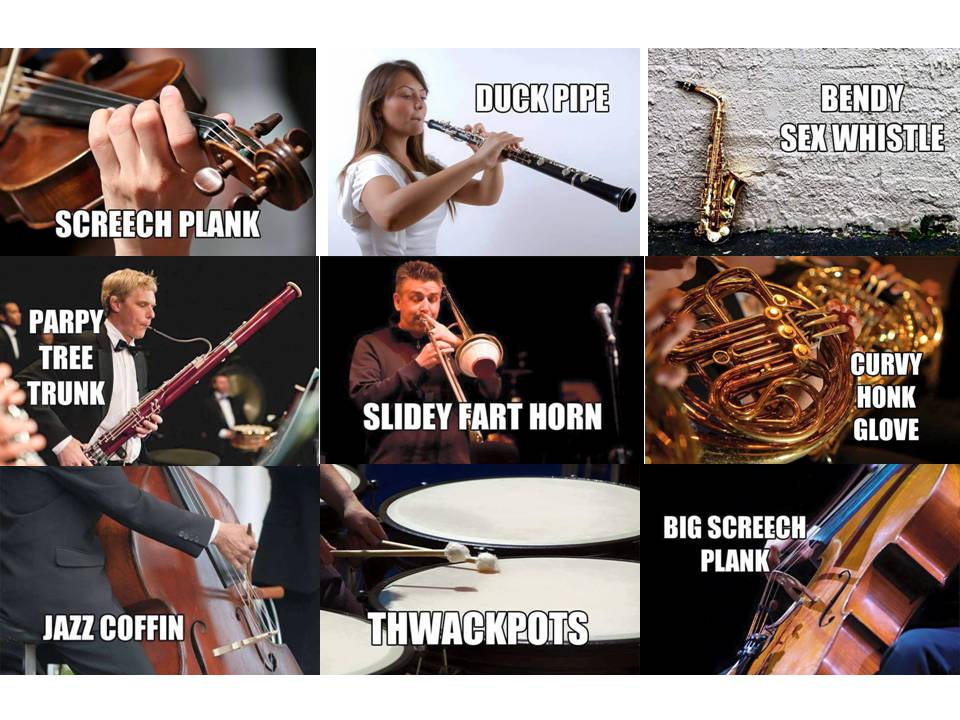 trombonestand's tweet photo. Alternative names for musical instruments. I ❤️ my Slidey Fart Horn. Now what could any others be? #alternativenames https://t.co/DAOQEFIoIe