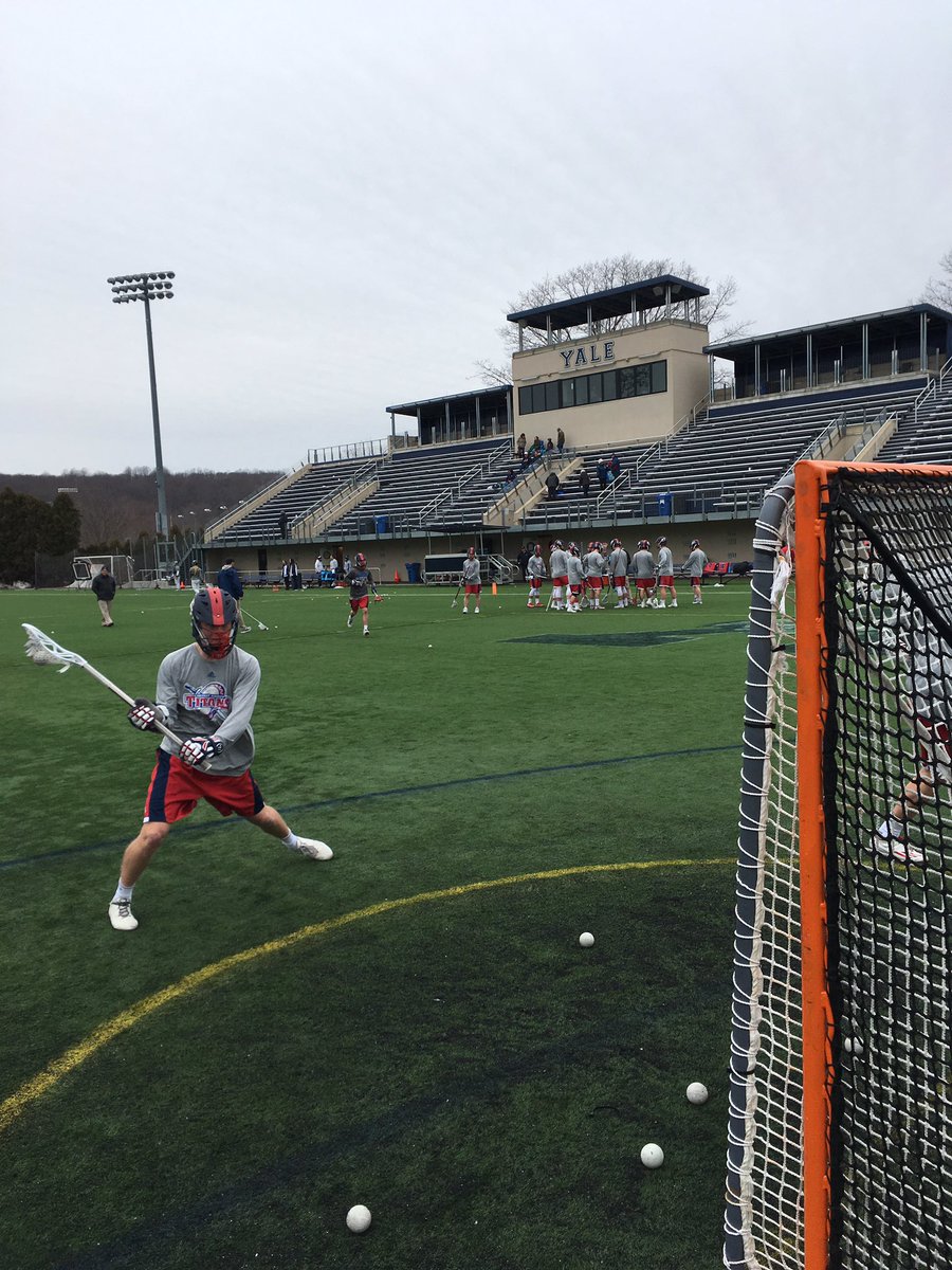 Pre game shooting for the tilt against <a href="/QU_MLAX/">Quinnipiac Men's Lacrosse</a>