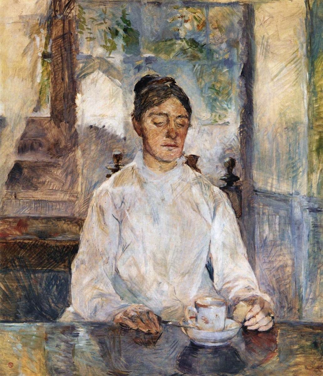 #HenrideToulouseLautrec " Comtesse Adèle de Toulouse-Lautrec, Mère de l'artiste, Petit déjeuner château Malromé "  1881-1883
