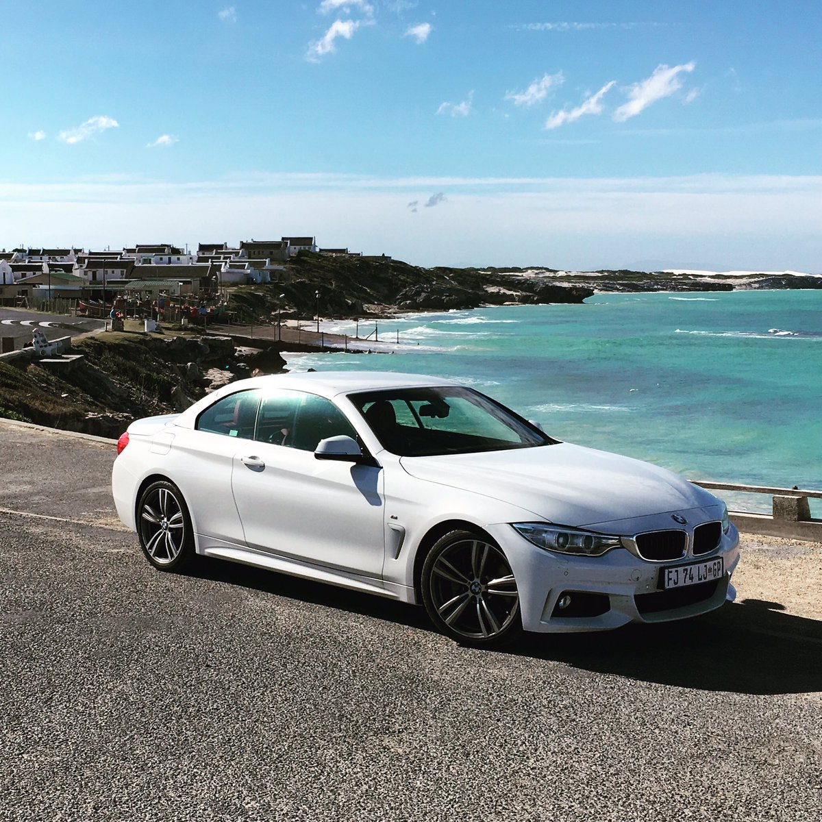 TheLoRanger's tweet photo. #Ultimate #Sunday #roadtrip! Now we're in #Arniston - look at that ocean! @AutoTraderSA @BMW_SA ❤️ #440iConvertible @EdwardMakwana https://t.co/Kbu9W7JhXB