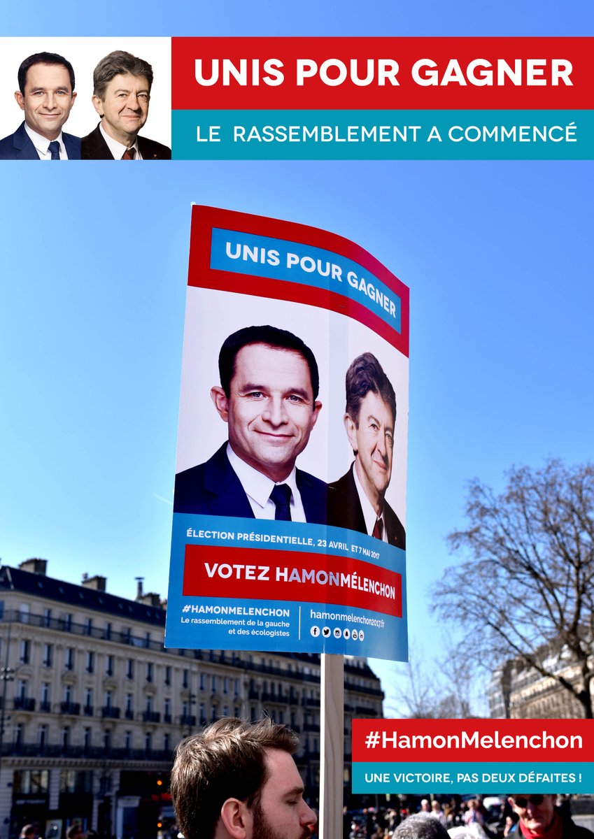 HamonMelench17's tweet photo. Une victoire, pas deux défaites ! #HamonMelenchon #Hamon #Jadot #Melenchon #VousAttendezQuoi #PCF #Alternativeagauche #union https://t.co/bJOAALt0E2