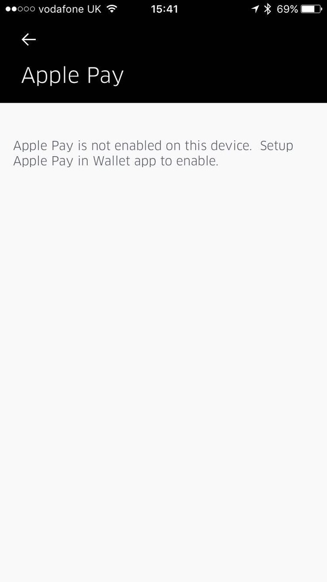 CarlottaCons's tweet photo. @Uber_Support @CarlottaCons there is no 3 dot option in the right hand corner to delete Apple Pay? https://t.co/avunC536Wg