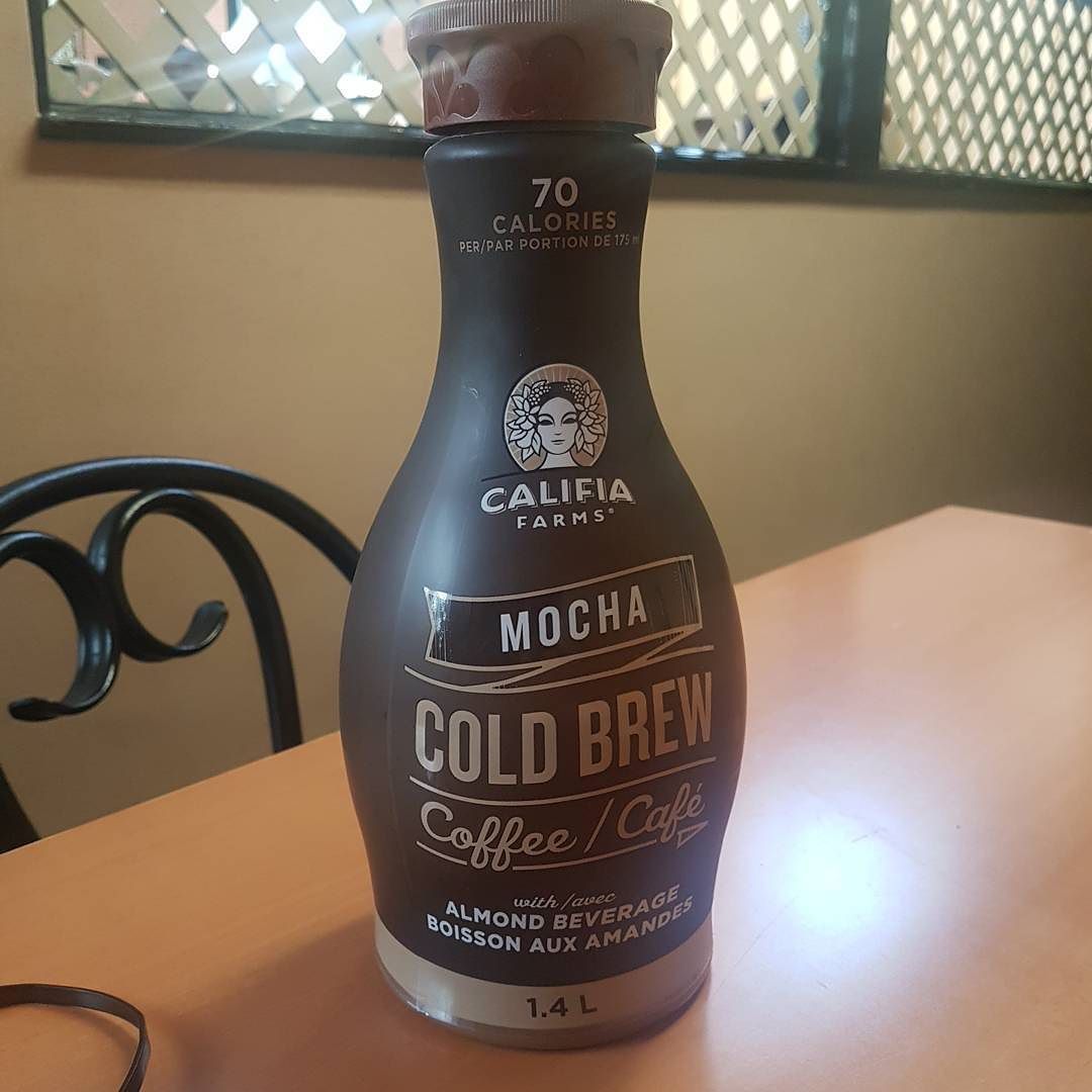 Mocha #coldbrew with almond milk from <a href="/califiafarms/">Califia Farms</a>. Never leave home without it. which is … ift.tt/2o6klVM