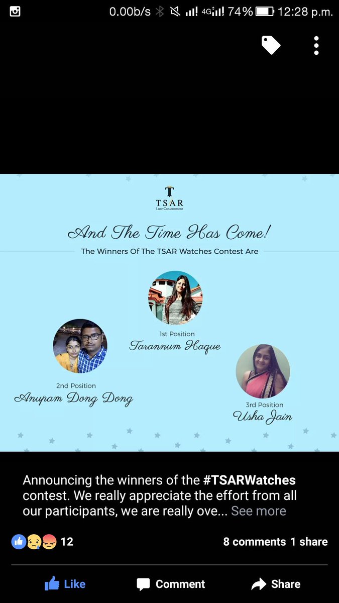 ANUPAMINUVA's tweet image. @tsarwatches 
#ScamBusted #RiggedContest #FakeWinner
Read on
m.facebook.com/story.php?stor…
@lavishkumar_17 @Ramprasad43 @sayan989 @Being_Srikanth