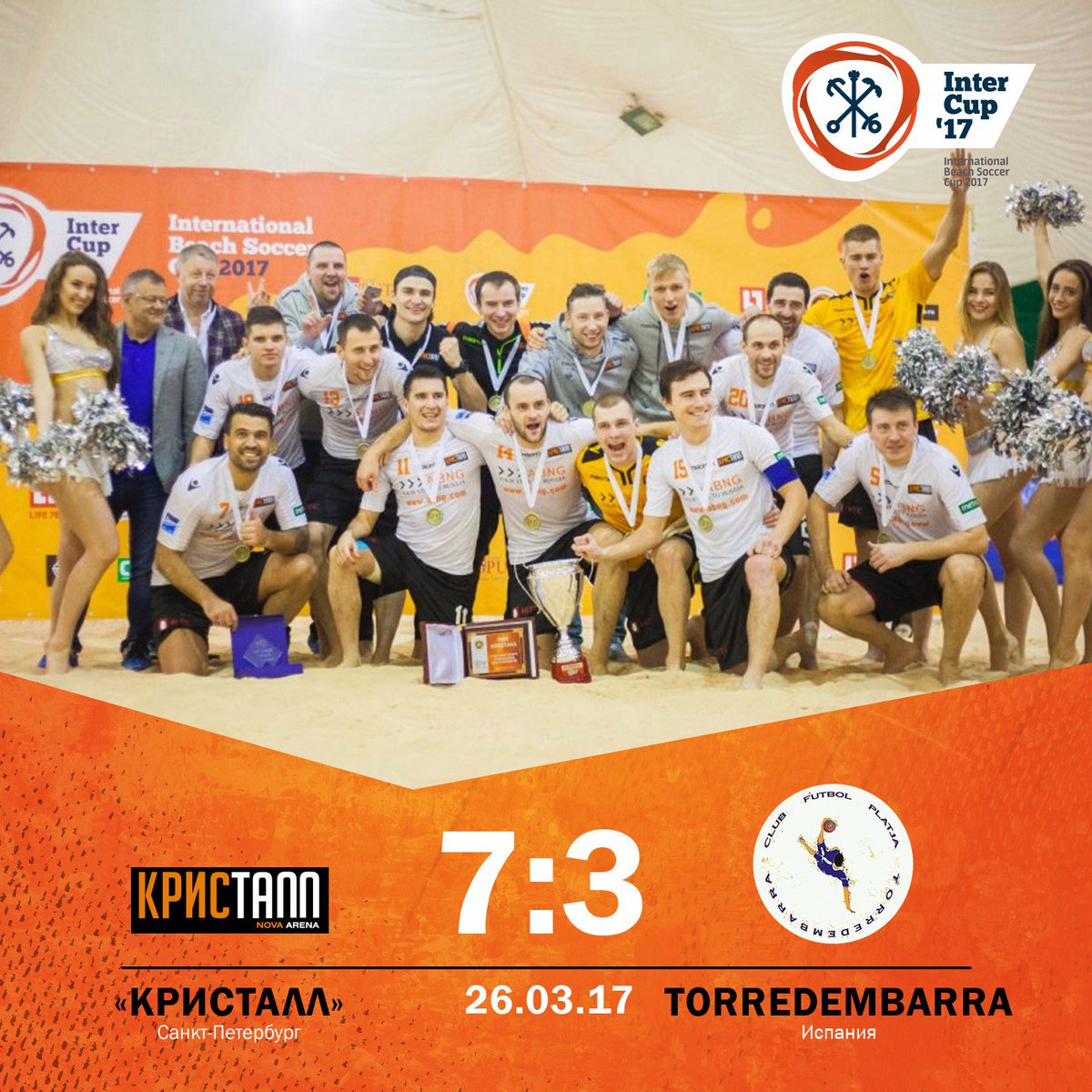 bscKRISTALL's tweet photo. "Кристалл" взял "золото" InterCup-2017!
https://t.co/3AzCHkJ9lT https://t.co/DtAvKtDob5