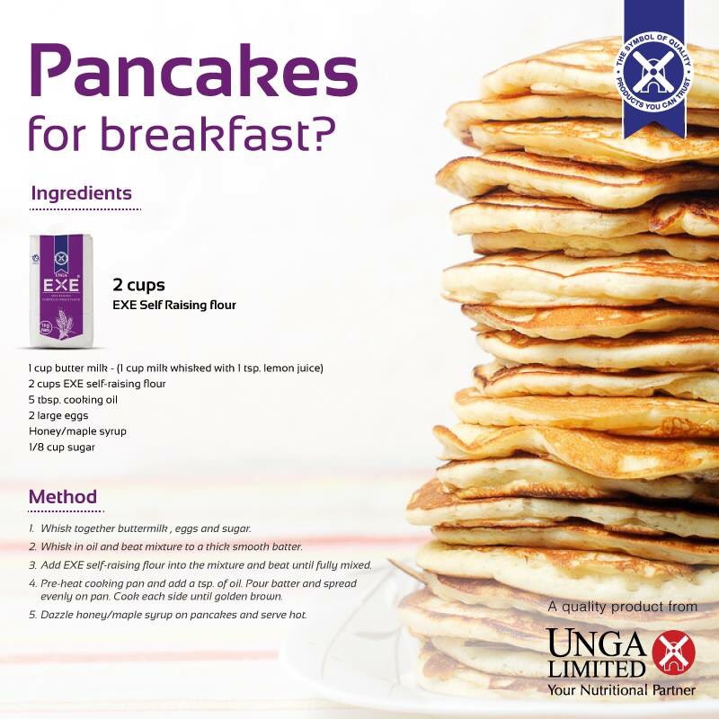 UNGALimited's tweet photo. Here is your recipe card to help you whip up some amazing pancakes to start your week on a fantastic note. #EXEpert. https://t.co/uaMj1s5Khp