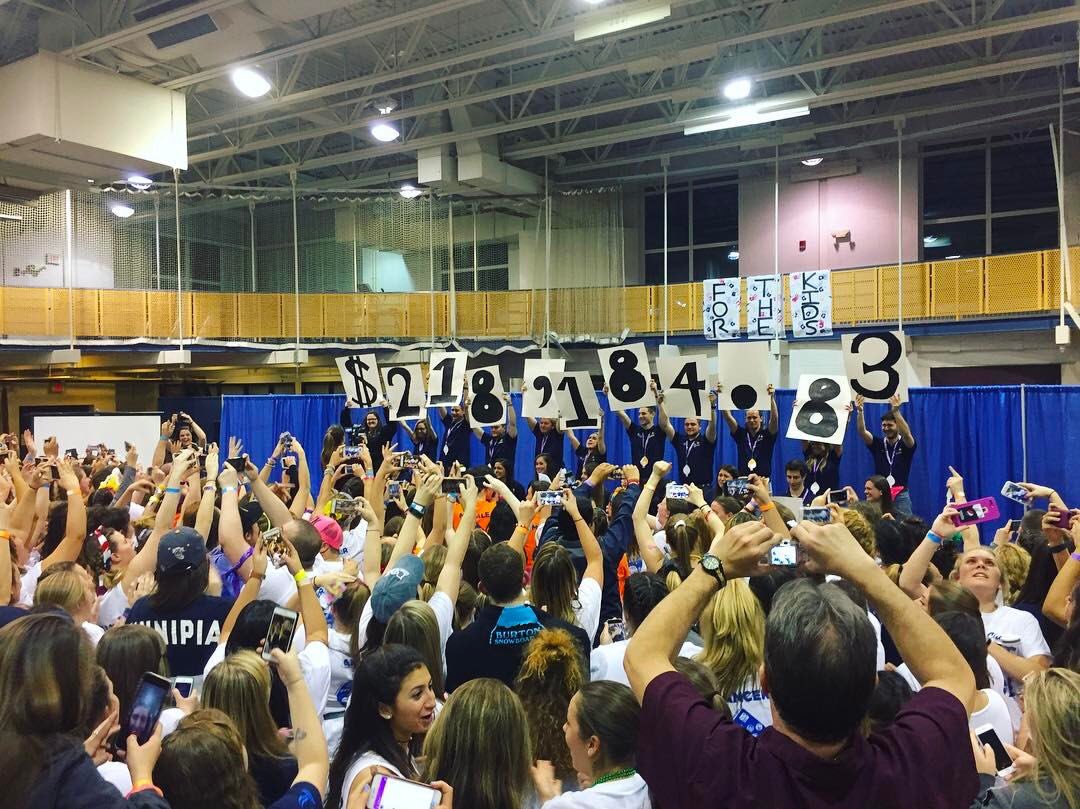 Members of #BobcatNation raised $218,184.83 for the Connecticut Children's Medical Center last night as part of our #QThon dance marathon.