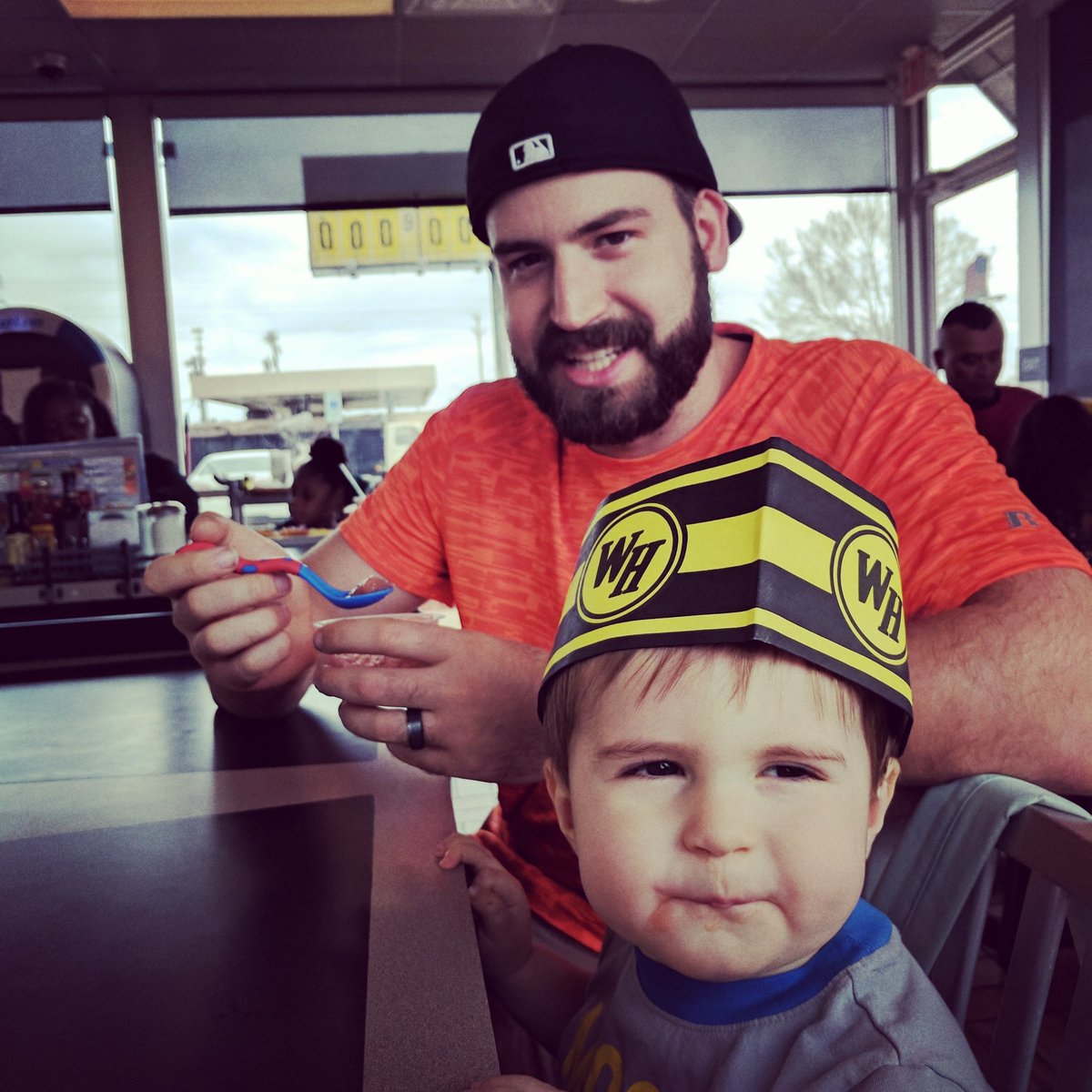 kimbles587's tweet photo. Breakfast with my loves! @shadowwrx27 is getting that #sexymanbeard! https://t.co/M2LIgq1mbX