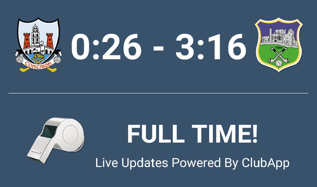 Cork GAA on Twitter "Full Time CORK (0') CORK 026316 TIPP 