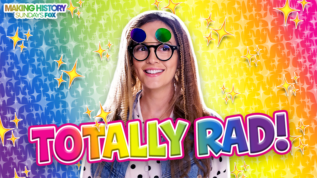 MakingHistory's tweet image. Tonight’s brand new #MakingHistory is totally rad! Check it out at 8:30/7:30c on FOX.