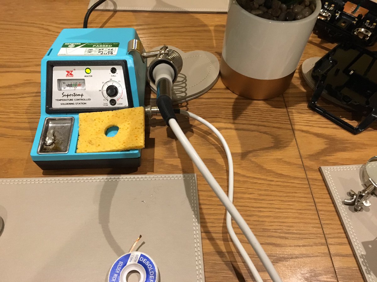 GeoTec_Midlands's tweet photo. Let's get soldering! Performing an upgraded 2.4ghz antenna upgrade on a transmitter for an X5C drone quad. #dronephotography #drone https://t.co/dgwNtSqe0P