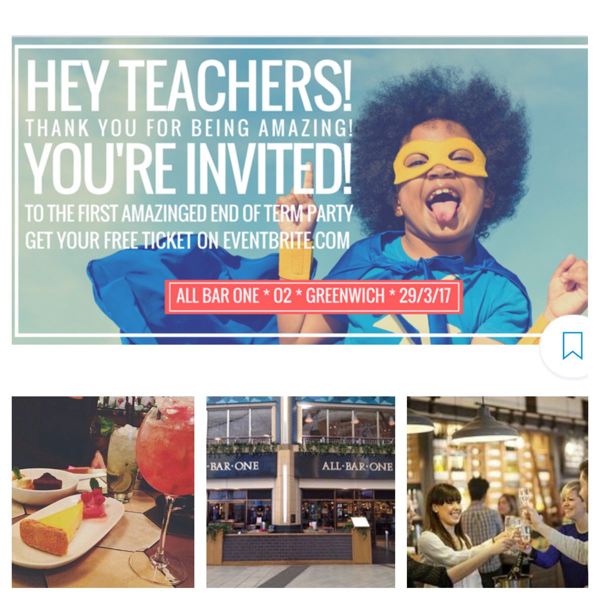 AmazingEdUK's tweet photo. Join us this Wednesday for a time of relaxation and appreciate. 
It's the end of term THANK YOU PARTY 
Get tickets👇🏼
https://t.co/k2EiQwDiPw https://t.co/2PqM5D5wDZ