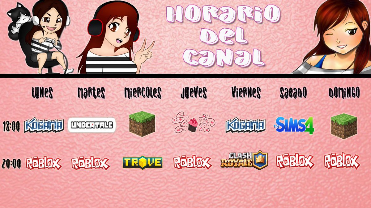 Srtaluly Lulytos On Twitter Horario Del Canal - roblox account list 2017