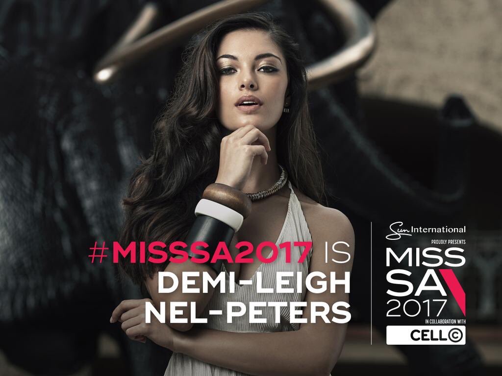 GovernmentZA's tweet photo. Congratulations Demi-Liegh Nel-Peters @DemiLeighNP  #MissSA2017 @Official_MissSA 👏 https://t.co/wQPgubYbuz