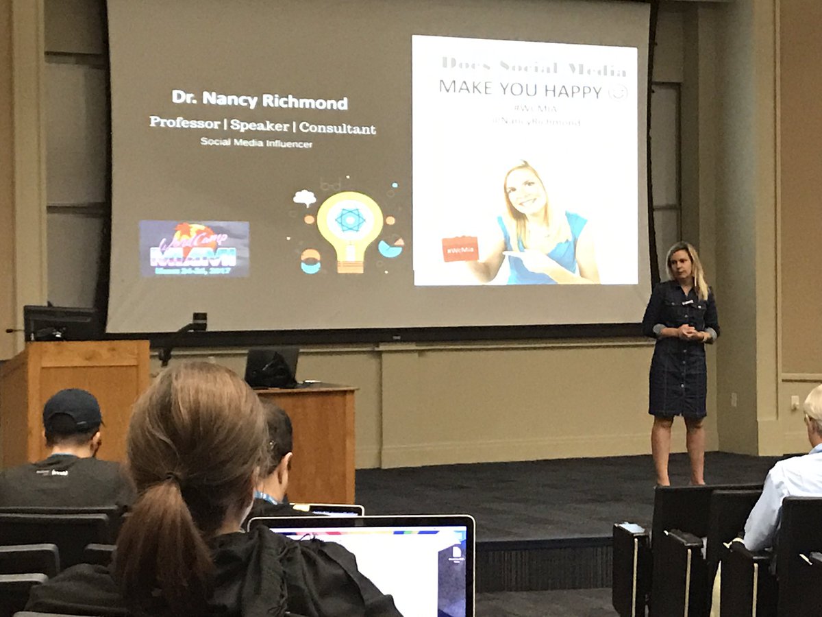 katychenruan's tweet photo. Does Social Media Make You Happy? @NancyRichmond @FIUSMA #WCMIA https://t.co/VzpaheReLz