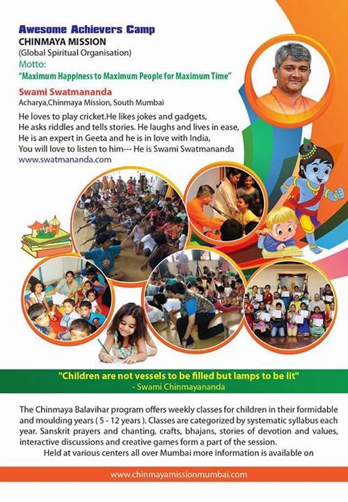 abhashroff's tweet photo. @mumbaiCM @swatmananda #Balvihar #SummerCamp https://t.co/e5nsJSMIJD