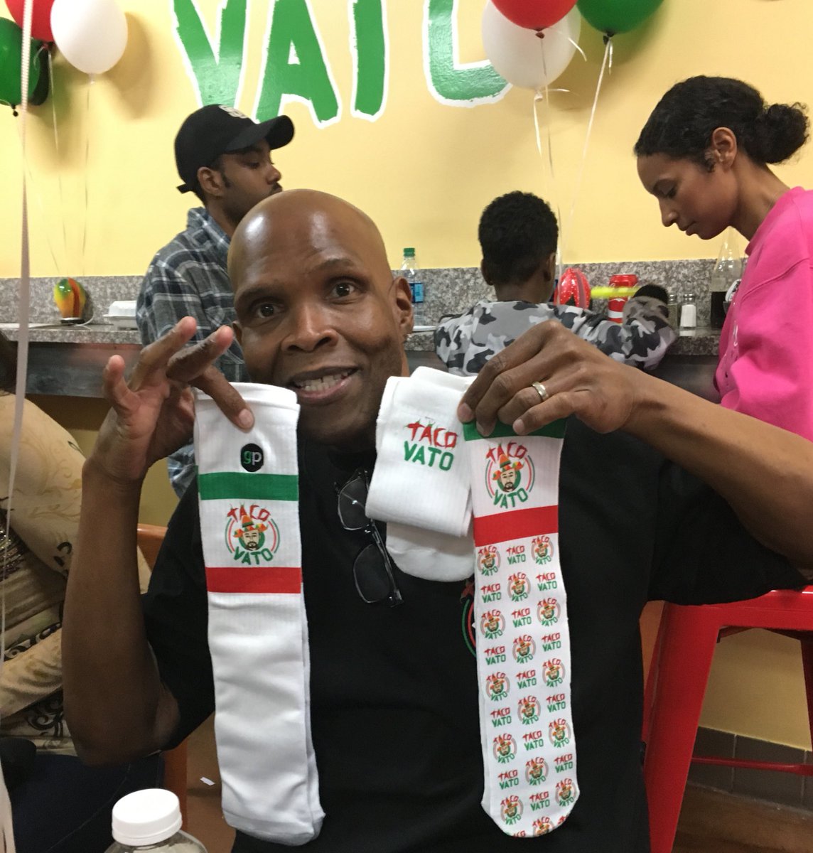 Check out the custom #dyesub #socks we made for the Grand Opening of <a href="/bigboy/">Big Boy</a> new #taco spot <a href="/TheTacoVato/">TacoVato</a> 👀 <a href="/BBNcrew/">BigBoy'sNeighborhood</a>