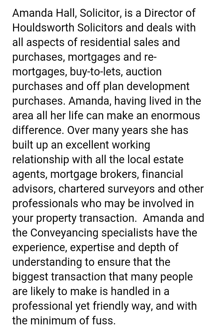HouldsworthSols's tweet photo. Contact Amanda Hall for #Residential #Conveyancing #BuyToLets #ReMortgages #AuctionPurchases and OffPlanDevelopment purchases 👍 https://t.co/5uEYY9wOml