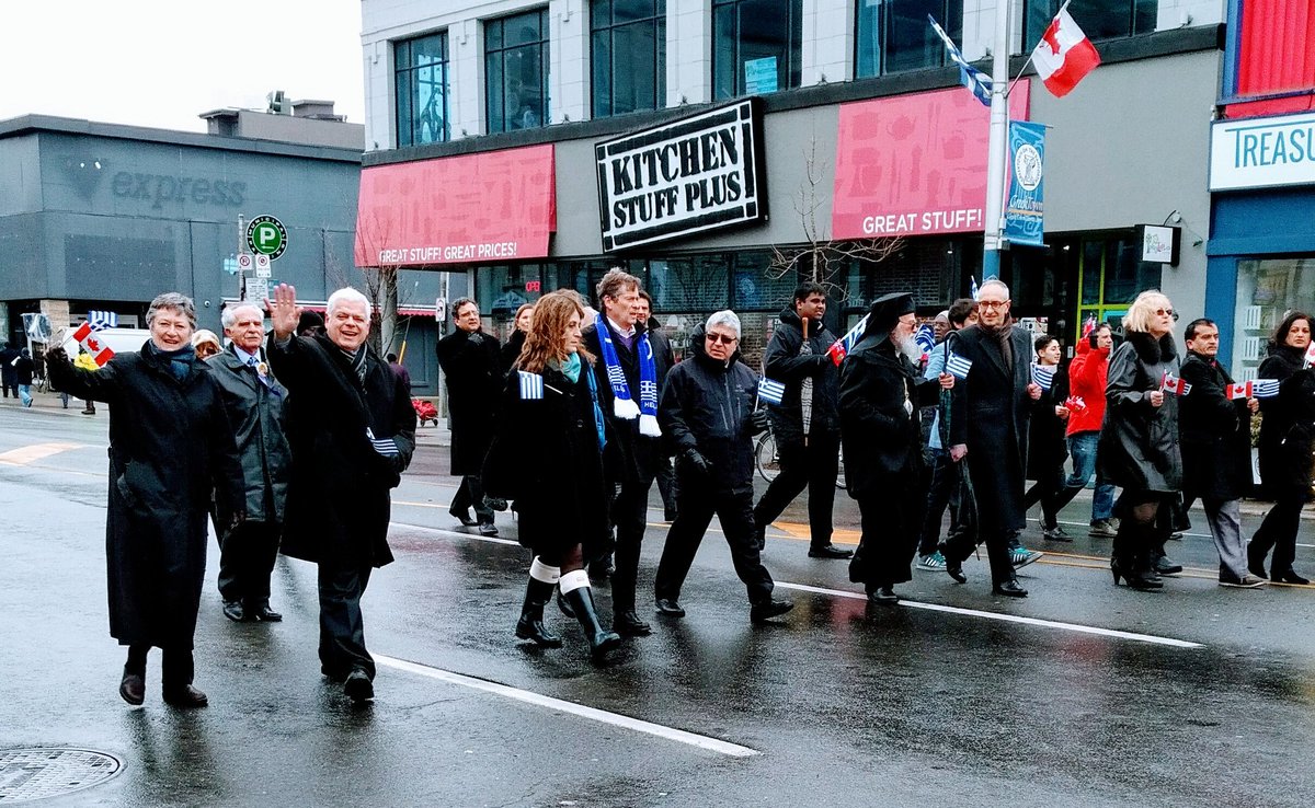 #Greekindependenceday honoring the #HellenicRepublic & history since 1821 wide support from #Toronto & Ontario Pol's 4 this #Danforth trad