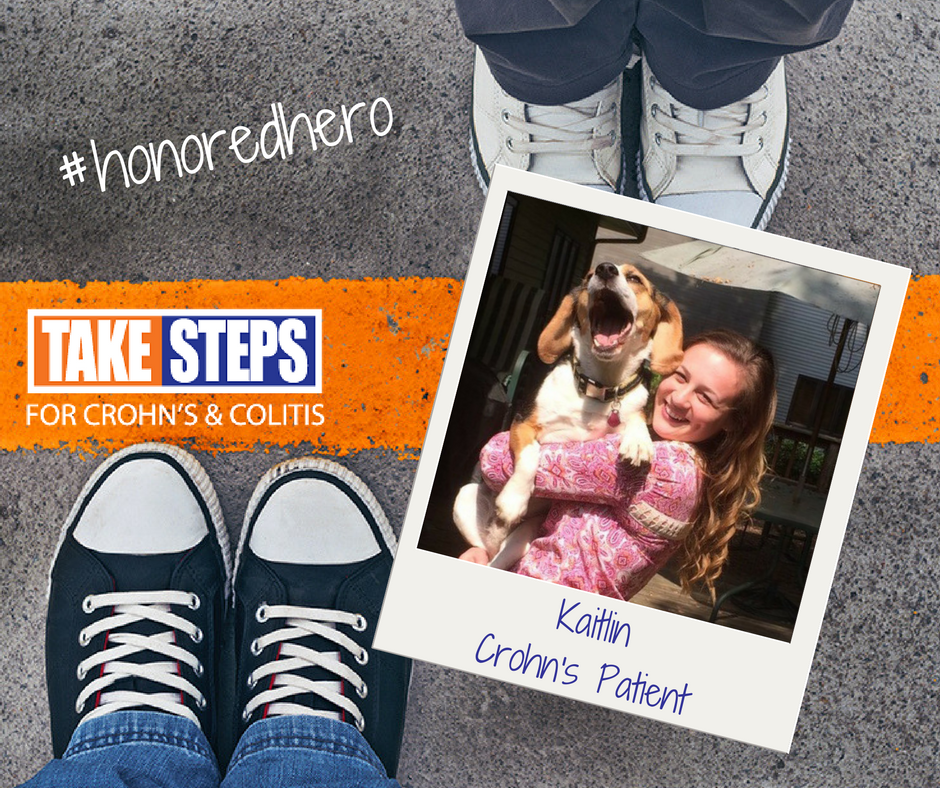 CrohnsColitisFn's tweet photo. Meet Kaitlin, a #Crohns pt for 16 years: https://t.co/Bqpn7EkcnW #honoredhero #takestepsinspire https://t.co/nTd4uafW3q