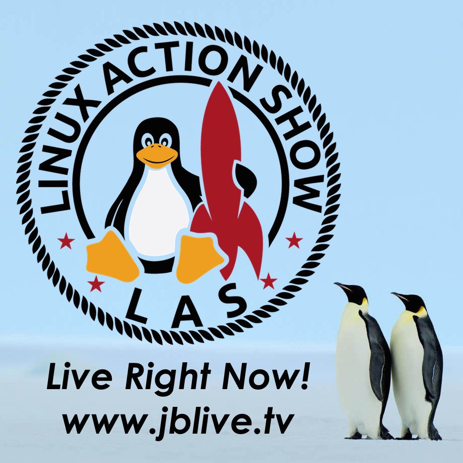 jupitersignal's tweet photo. Linux Action Show is LIVE: https://t.co/MPvkJbBNoh Setting up right now for a rare show about the show, and it's future, and Q&amp;A from IRC. https://t.co/0nJbbGcZ6r