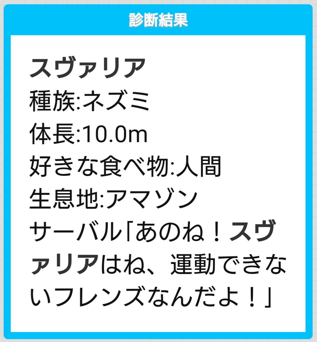ট ইট র スヴァ ルリトラヴィ 人間が好物なネズミの化け物で運動神経悪い きっと未来世界で異常進化したネズミなんですね W キミはこんなフレンズ