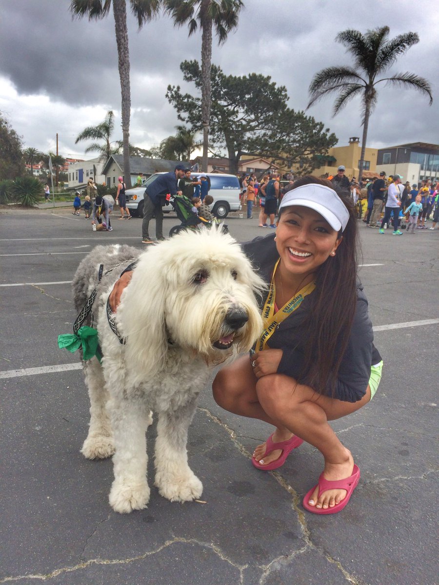IrongirlNadia's tweet photo. Encinitas Half #71 done! Today's run I was dragging but gave what I could. Happy! 1:36 (7:20 av) Such an awesome race. #encinitashalf #oofos https://t.co/yfU8l8uIKo