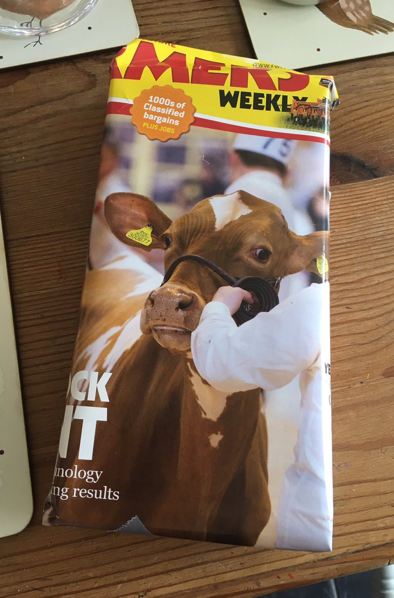 PassionSeafood's tweet photo. Good alternative use for @FarmersWeekly as wrapping for #MothersDay pressie from @Sofwarner @HarperAdamsUni https://t.co/fG717eyJ7n