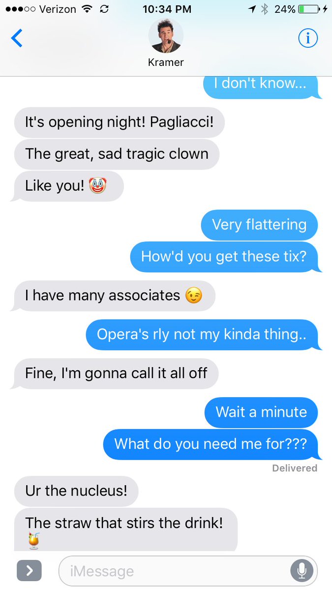 SeinfeldTexts's tweet photo. #Seinfeld #TheOpera https://t.co/gwE6OwOWcy