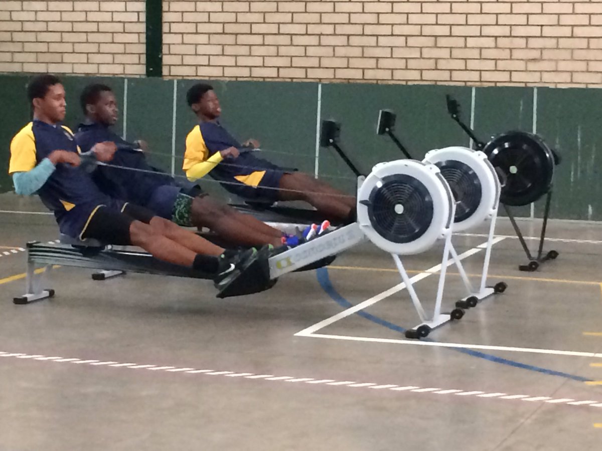 DurbanRowClub's tweet photo. New rowers, Durban High School boys performing well at the KZN Indoor Ergo Champs ! Welll done, the best is yet to come. https://t.co/xWR5GwztzC