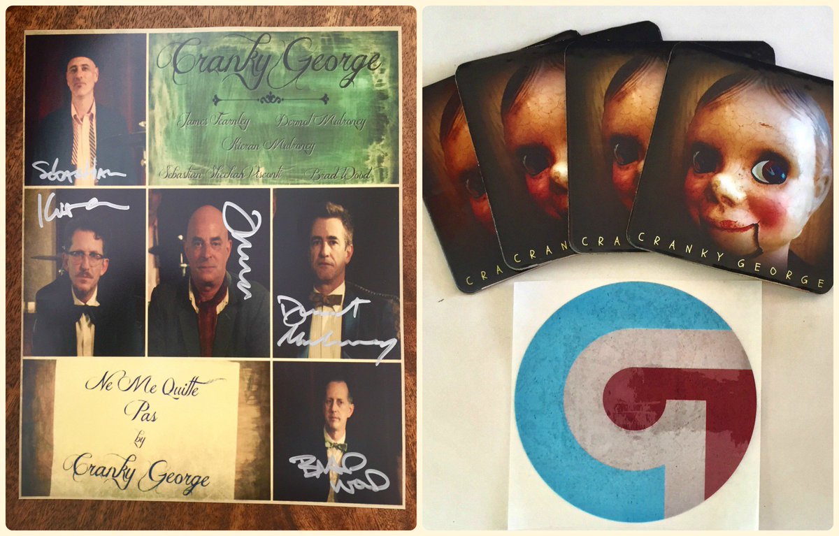 Tomorrow's Facebook giveaway.  Signed band photo + goodies #crankymondays