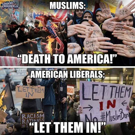 Tyrant4Trump's tweet photo. #libtards #dummycrats #snowflakes are either ignorant or stupid. Either way their wrong.
#BanEvil which is islam. https://t.co/sHEOC1qwou
