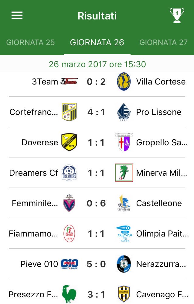 ASDDreamers's tweet photo. Ecco i risultati di giornata e la classifica aggiornata e testa subito alla prossima partita: https://t.co/inDgslVSyg