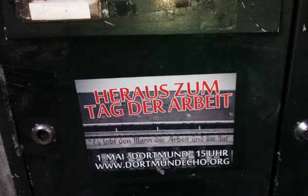 materialversand's tweet image. Aufkleber für den 1. Mai in Dortmund ab sofort erhältlich! dlvr.it/NkNm5S