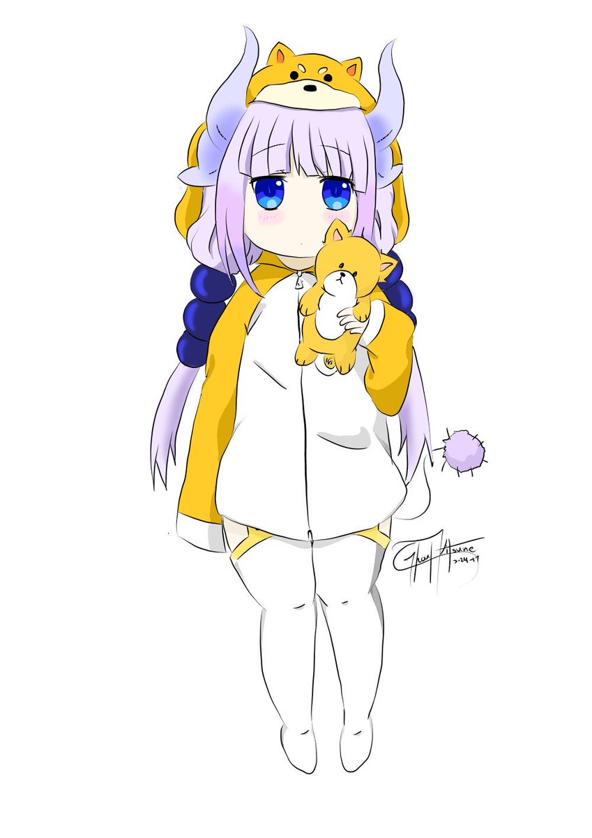 ashirotetsu's tweet photo. Kanna Kamui wearing a shiba hoodie! ❤
#anime #loli #digitalart https://t.co/DKAFN2yElI