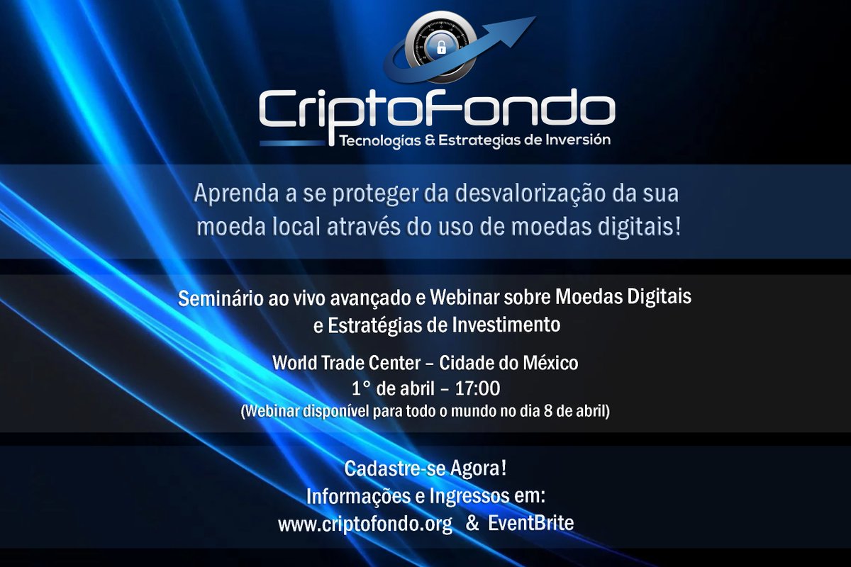 CriptoFondo's tweet photo. Criptofondo, te convida para o evento que mudará seu futuro financeiro. Não fique de fora! https://t.co/mbqVPHjqx6