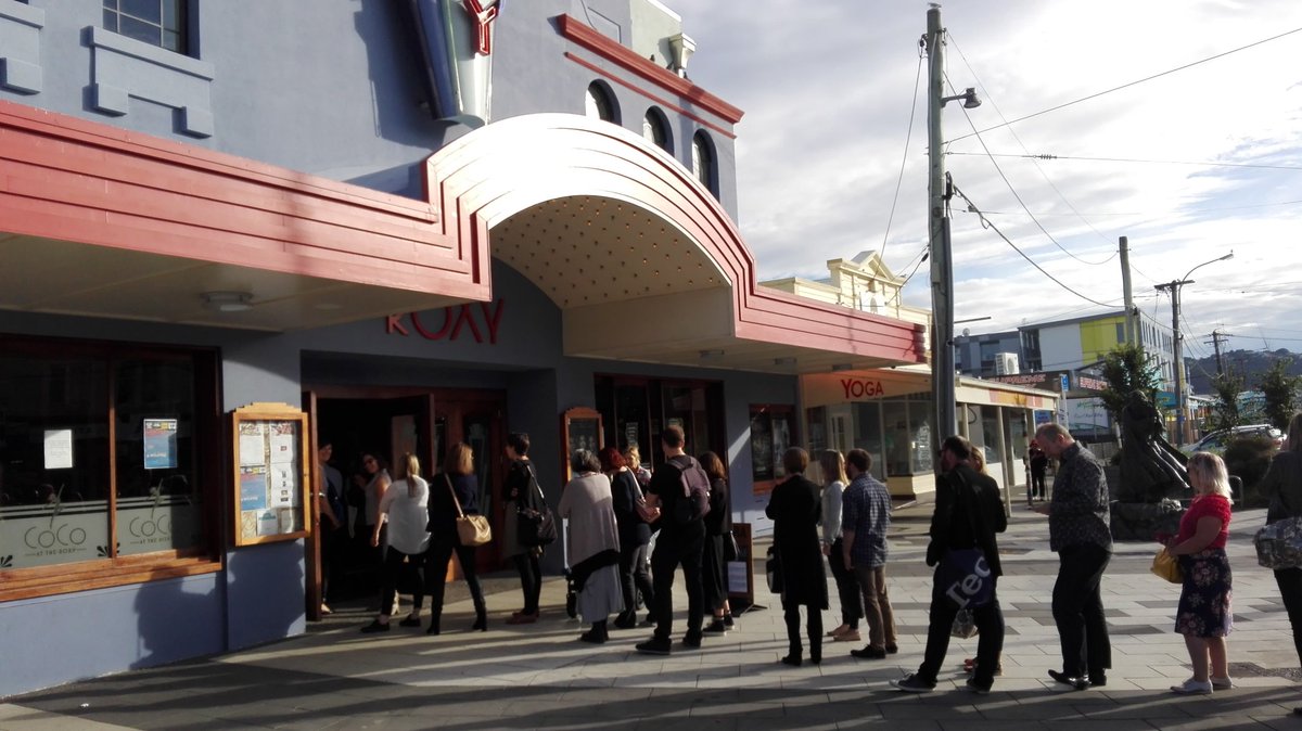 justadandak's tweet image. queueing up outside @RoxyCinemaNZ for #swp17