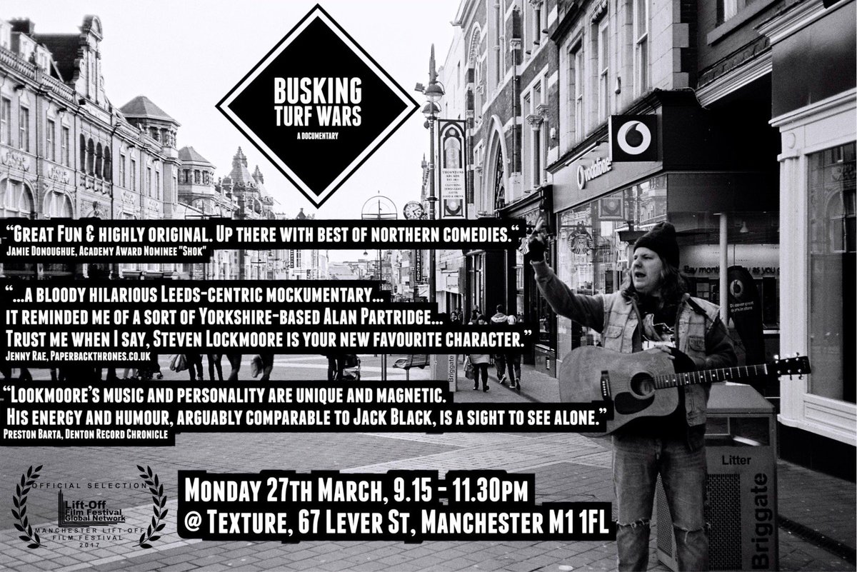 Award Winning Yorkshire comedy screens for the first time in Manchester, Monday 27th March, 9.15pm <a href="/Texturemcr/">Texture MCR</a> RT if you #SupportIndieFilm!!