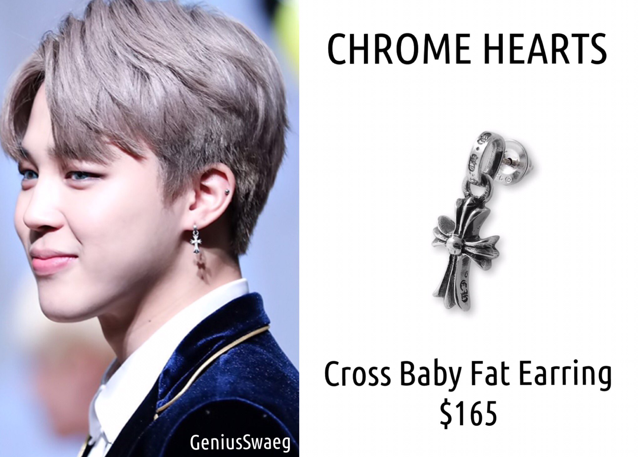 Jimin chrome hearts sale earring