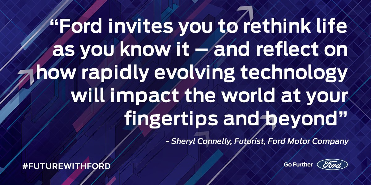 Looking forward to hosting <a href="/Ford/">Ford Motor Company</a> Futurist <a href="/sherylconnelly/">Sheryl Connelly</a> at #FutureWithFord, speaking about trends &amp; changing the way the world moves.