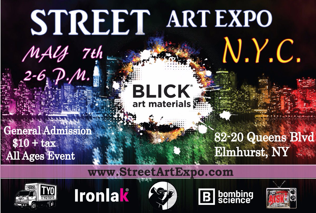streetartexpo's tweet photo. #BlickArtMaterials is back #Vendor #StreetArtExpo spin the Wheel get #Prizes pick up some #ArtSupplies #Blick13thSt #Queens #SAENYC #NYGraff https://t.co/024GBrk9zI
