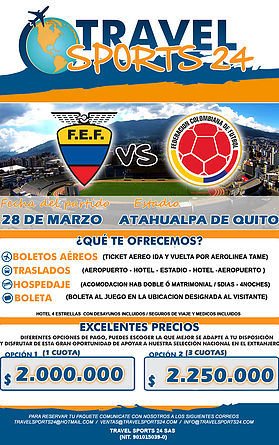 TS24Col's tweet photo. Vive la pasión del futbol asistiendo al encuentro Colombia Vs Ecuador #MundialRusia2018, No te lo puedes perder! https://t.co/gQFPIJZwy3