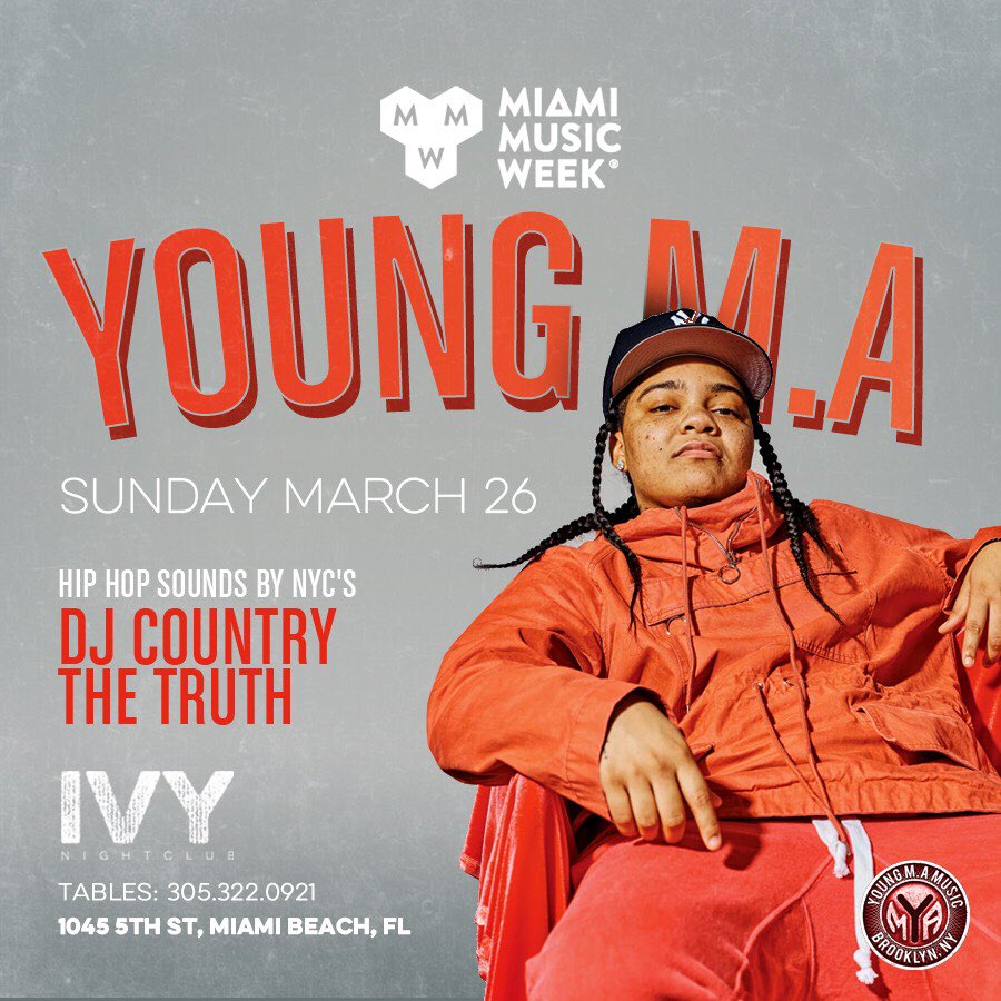IAM_ROGER_C's tweet photo. TONIGHT @IvyMiamiFL #MMW @YoungMAMusic Hosts #Sunday #HIPHOP Sounds by DJ @countrythetruth #SpringBreak #IvyMiamiFl #GirlsofIvy #MMW2017 https://t.co/xeXwuMZHfi