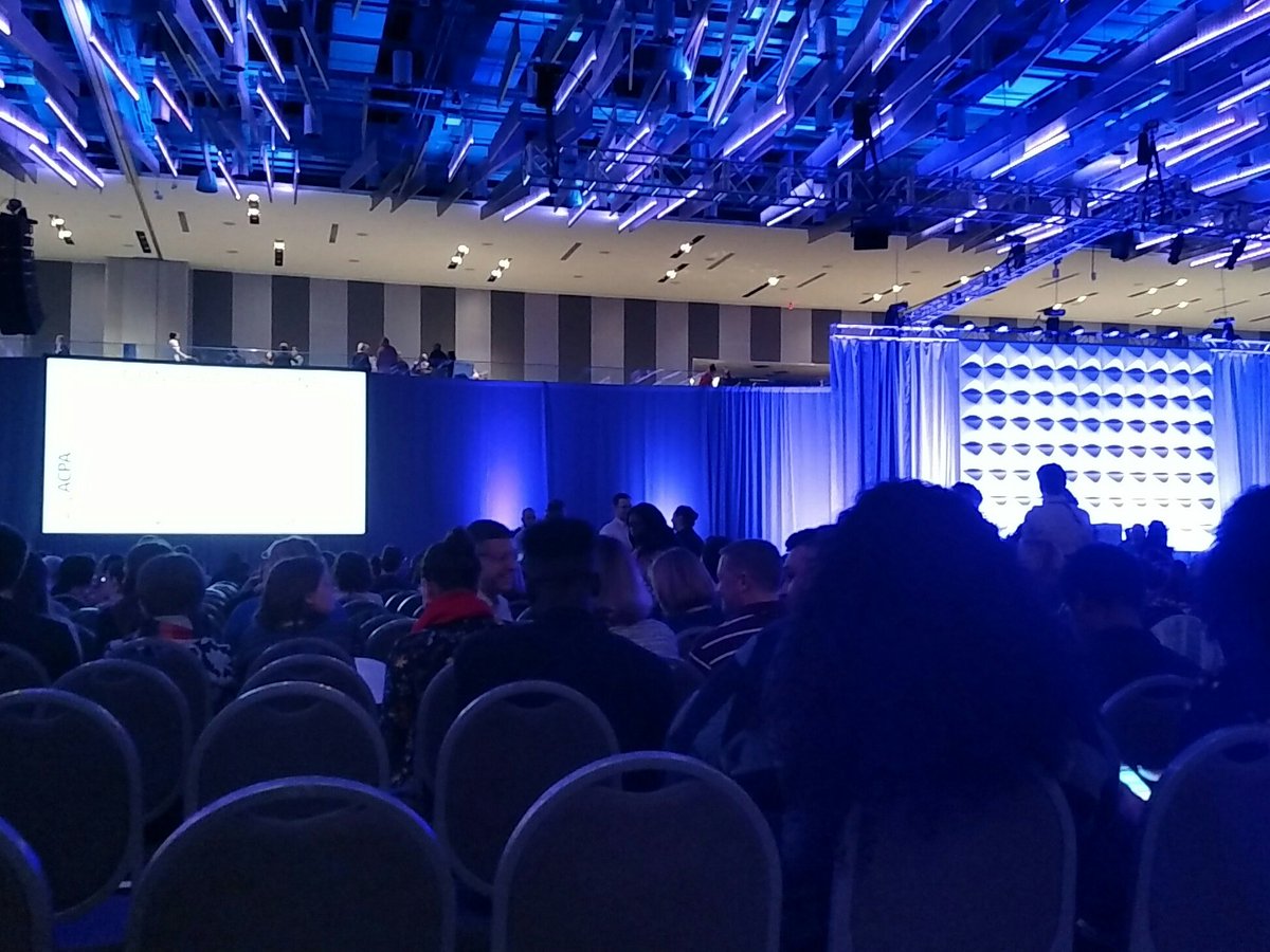 WNJ_HigherEd's tweet photo. #OpeningCeremonies at #ACPA17. Happy to be in Columbus! https://t.co/BhAc6e9nFA